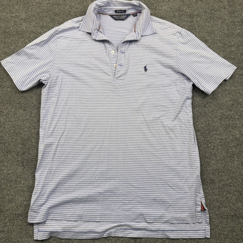 Polo Golf Ralph Lauren Vintage Isle Men's Short Sleeve Polo Shirt M Blue